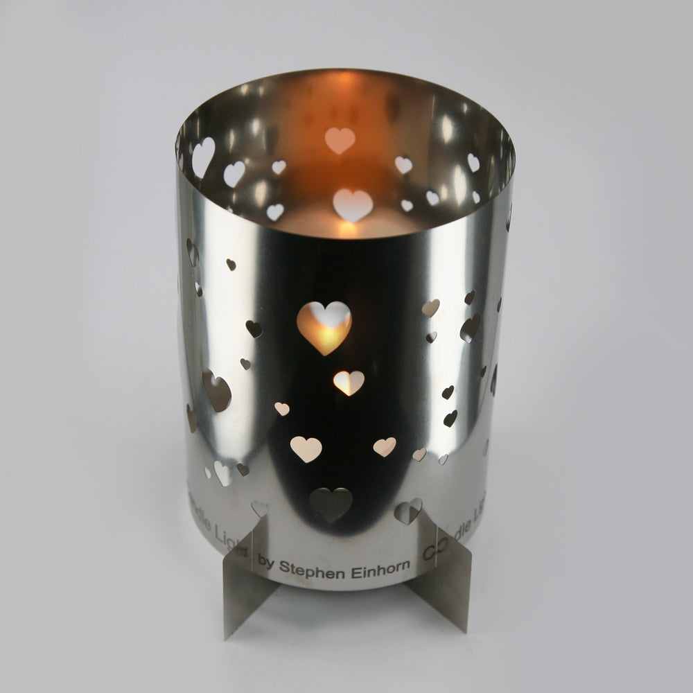 Candlelight with Hearts Design