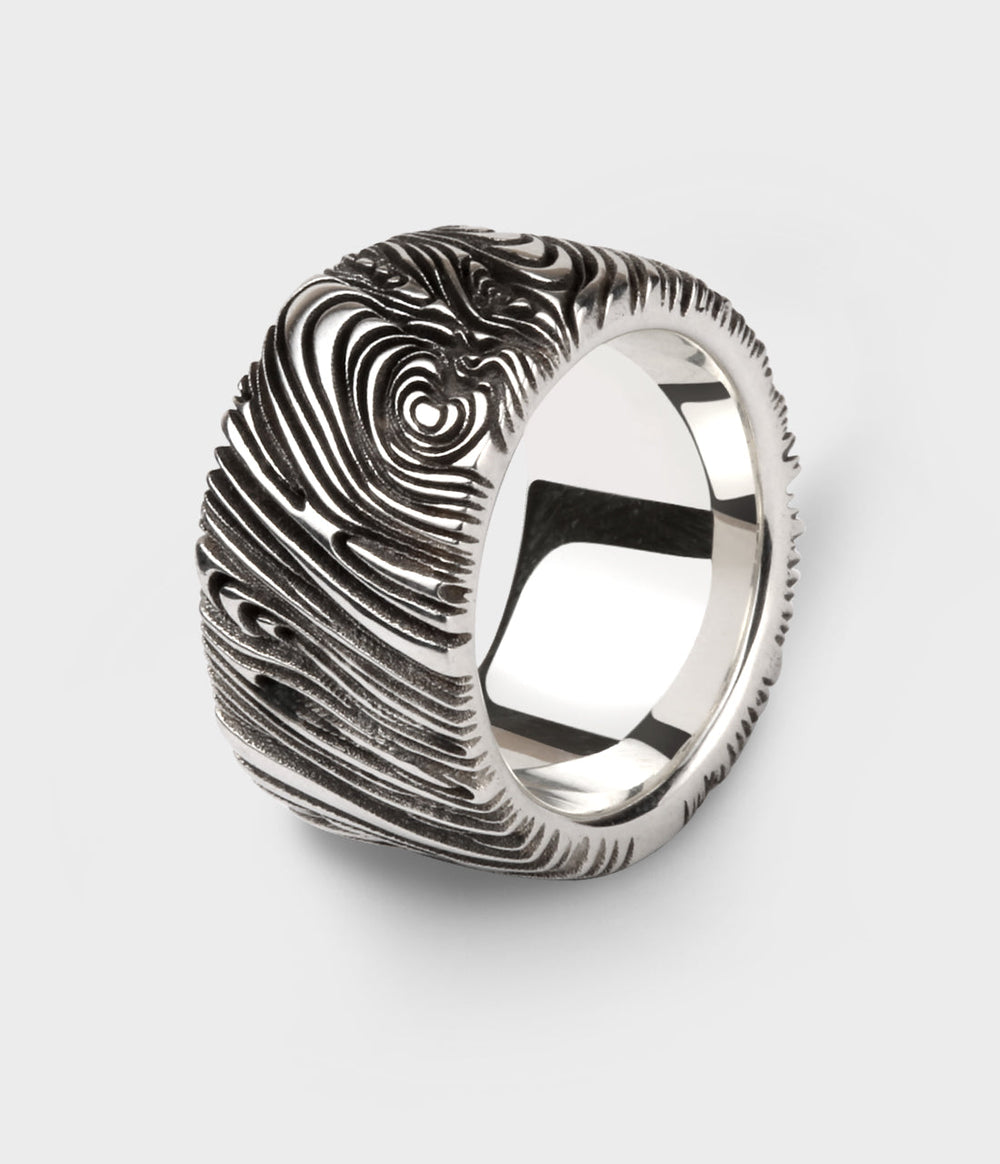 Into The Woods Ring in Silver, Size O