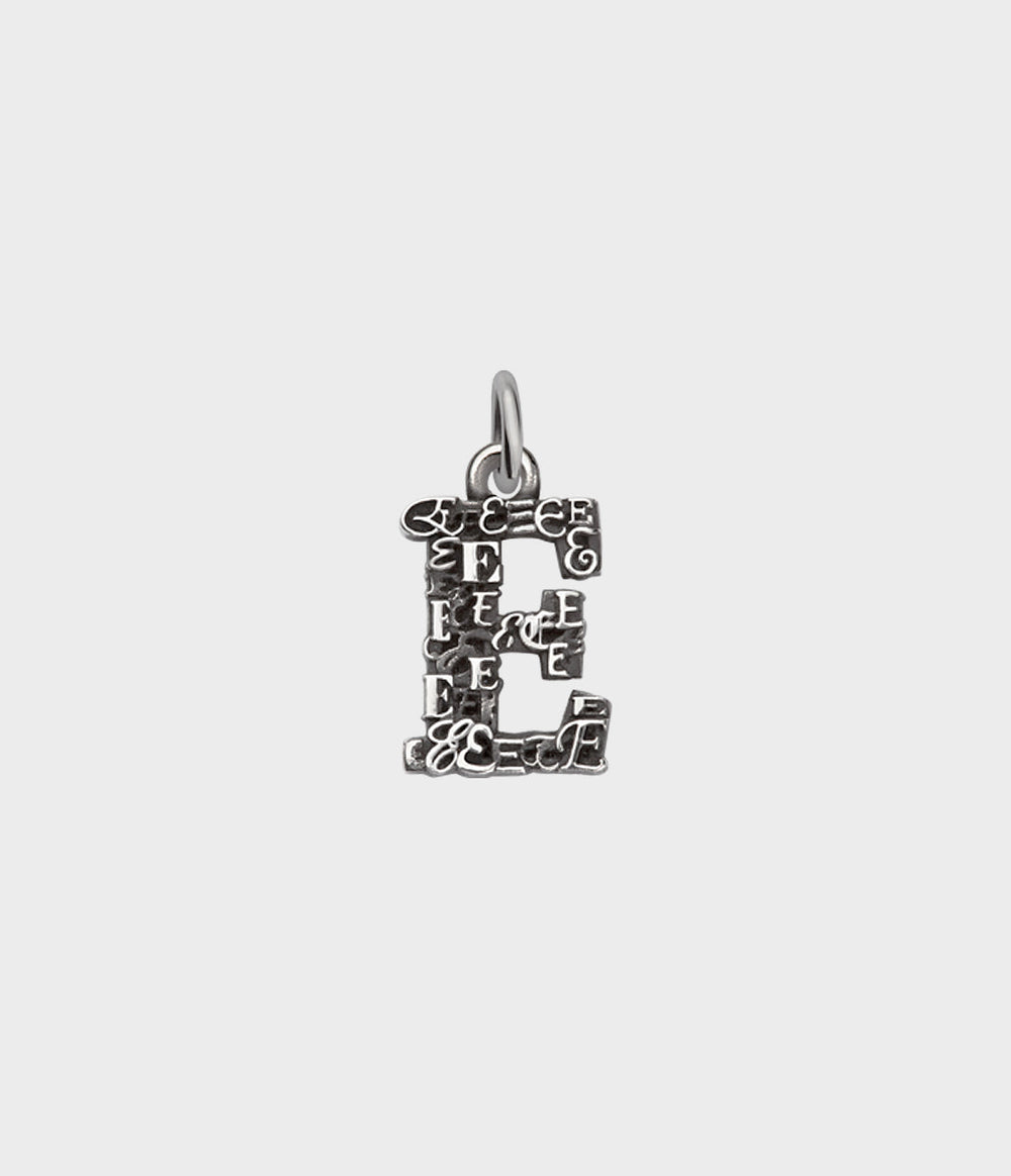 Letter Charm / Sterling Silver / E