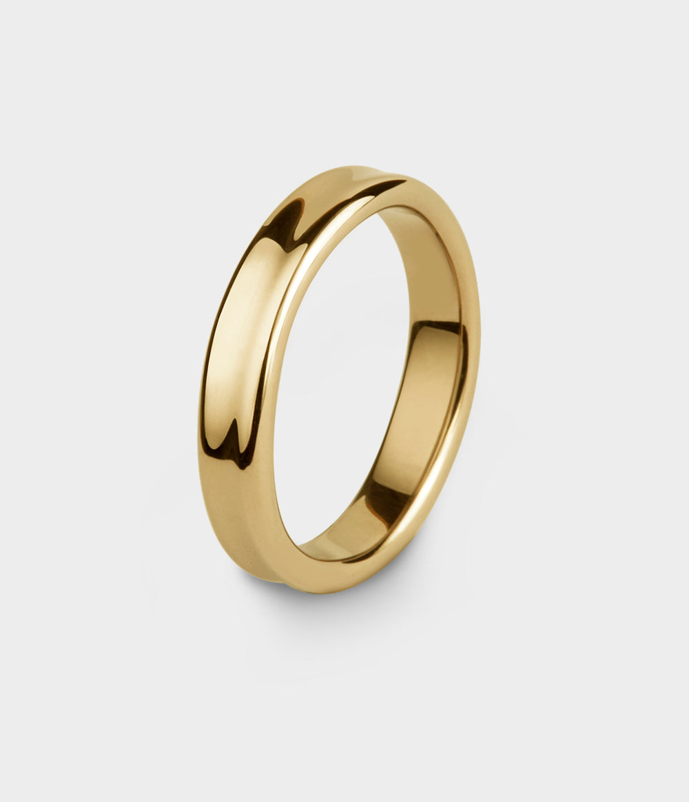 Liquid Extra Slim ring in 18ct Yellw Gold, Size L