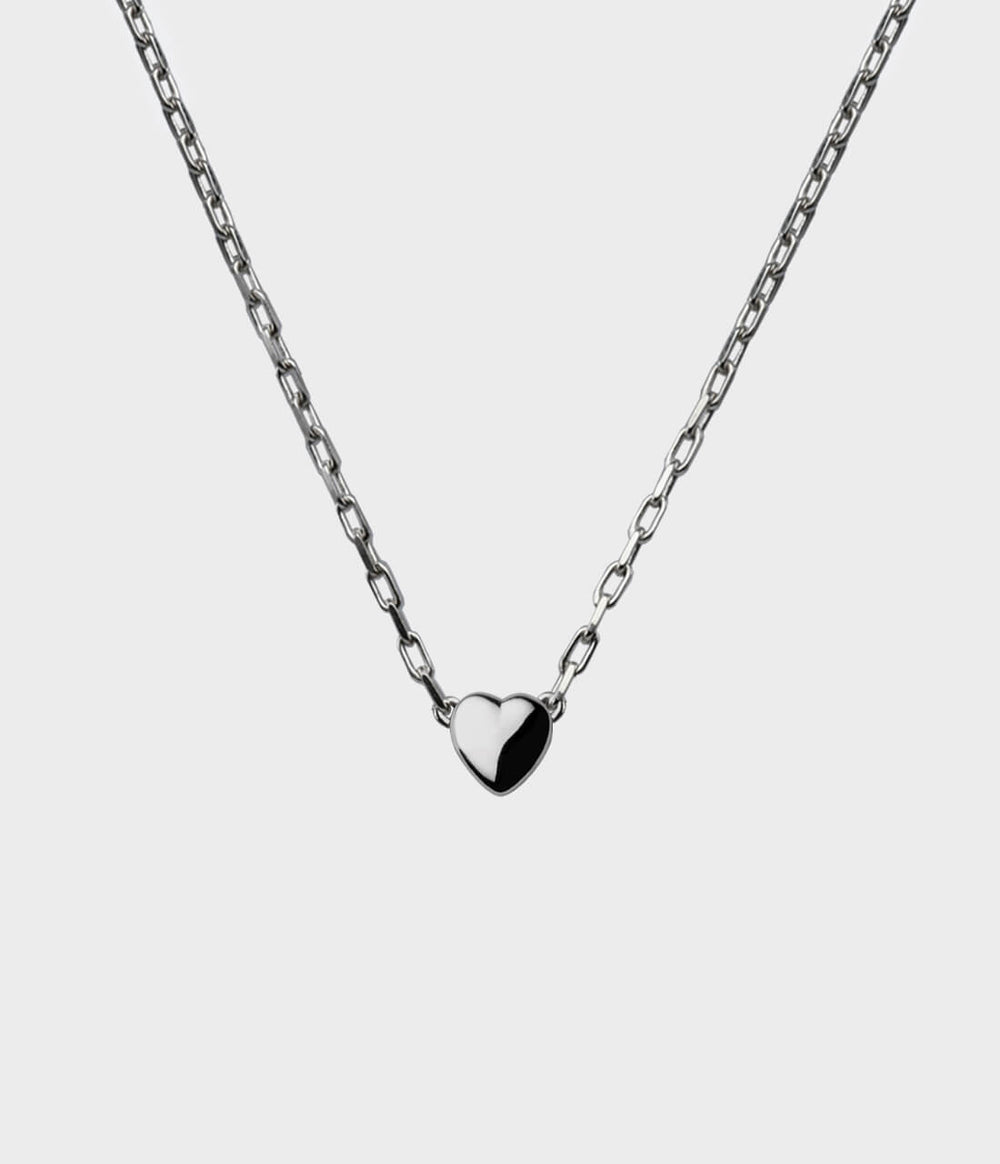 Dainty Heart Necklace / Sterling Silver / No Stones