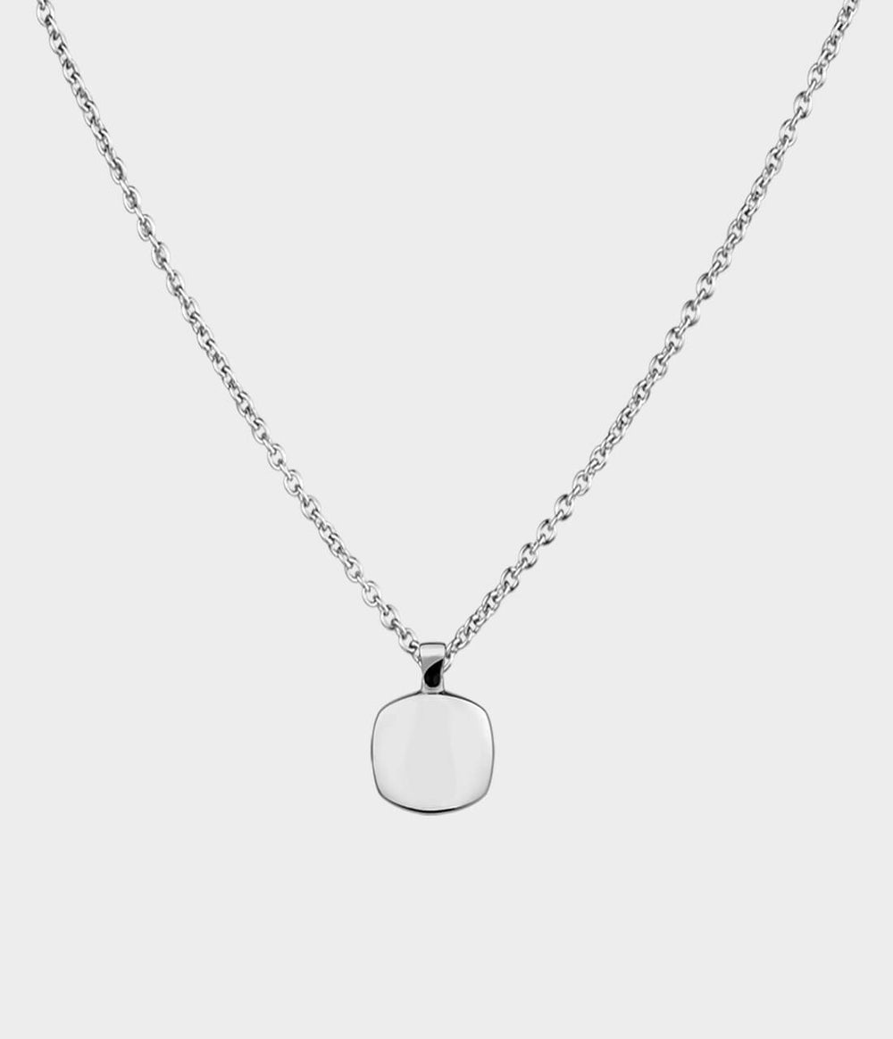 Signet Necklace / Sterling Silver / No Stones