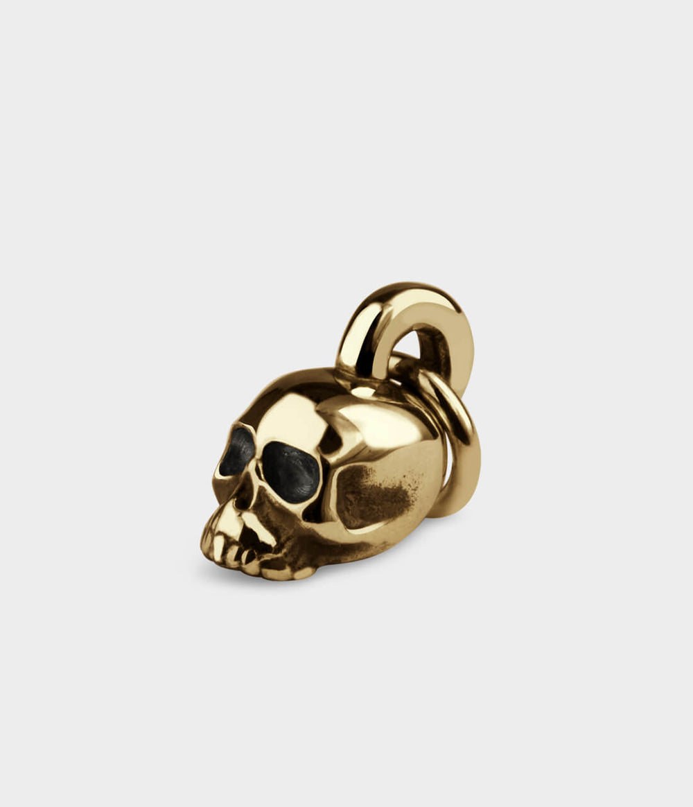 Skull Charm in 9ct Yellow Gold / no stones