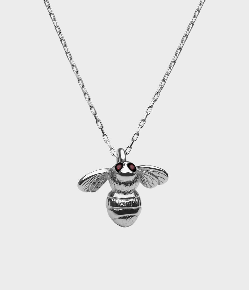 a sterling silver Bumblebee Charm Necklace 45Cm