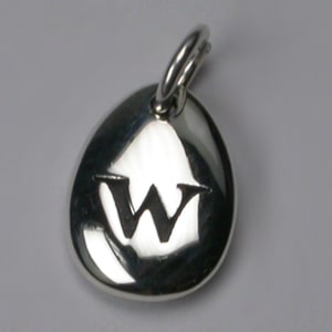 Silver Alphabet Charm - w